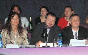Spolumajitelka D.F.C  Dalimila Kubov, primtor Richard Svoboda a editel Rdia krokodl Michal Plach v porot.